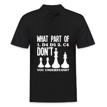 Drôle de joueur d’échecs Cadeau de joueur d’échecs - Polo Homme - noir - Devant - Kai (181cm)