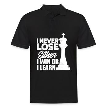 Funny Chess Player Chess Player Gift - Men's Polo Shirt - black - Front - Kai (181cm)