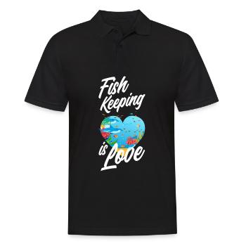 Funny Aquarist Aquarist Aquarium Gift - Men's Polo Shirt - black - Front - Kai (181cm)