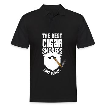 Zigarre Und Bart Zigarrenraucher Geschenk - Männer Poloshirt - Schwarz - Vorne - Kai (181cm)