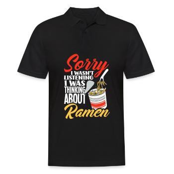 Drôle de cadeau Ramen - Polo Homme - noir - Devant - Kai (181cm)