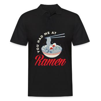 Drôle de cadeau Ramen - Polo Homme - noir - Devant - Kai (181cm)