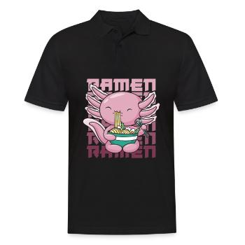 Axolotl Ramen Funny Ramen - Men's Polo Shirt - black - Front - Kai (181cm)
