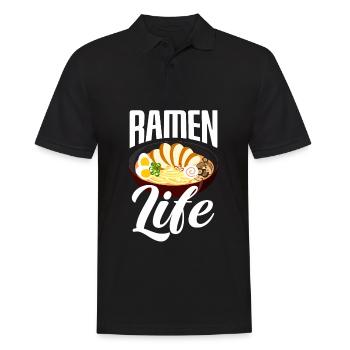 Drôle de cadeau Ramen - Polo Homme - noir - Devant - Kai (181cm)