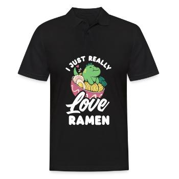 J’adore Simply Ramen Drôle Ramen Cadeau - Polo Homme - noir - Devant - Kai (181cm)