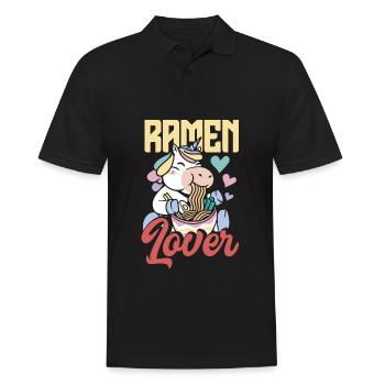Lustiges Ramen Liebhaber Geschenk - Männer Poloshirt - Schwarz - Vorne - Kai (181cm)