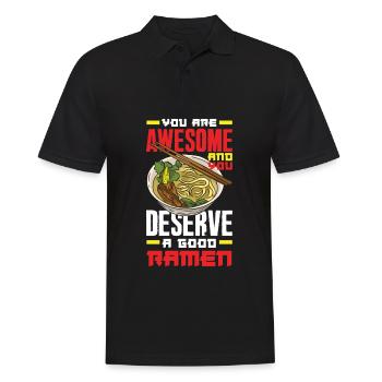 Drôle de cadeau Ramen - Polo Homme - noir - Devant - Kai (181cm)