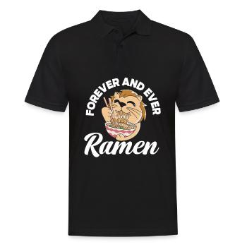Forever Ramen Funny Ramen - Men's Polo Shirt - black - Front - Kai (181cm)
