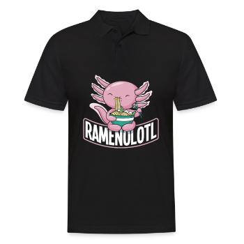 Ramen Axolotl Ramenolotl Funny Ramen - Men's Polo Shirt - black - Front - Kai (181cm)