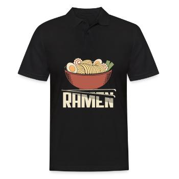 Drôle de cadeau Ramen - Polo Homme - noir - Devant - Kai (181cm)