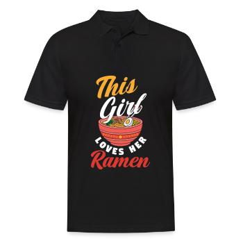 Dieses Mädchen Liebt Ihr Ramen - Männer Poloshirt - Schwarz - Vorne - Kai (181cm)