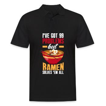 Lustiges Ramen Liebhaber Geschenk - Männer Poloshirt - Schwarz - Vorne - Kai (181cm)