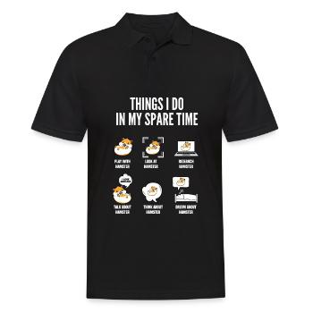 Drôle de cadeau de hamster - Polo Homme - noir - Devant - Kai (181cm)