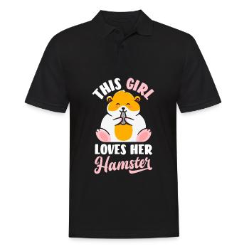 Cette fille aime son hamster - Polo Homme - noir - Devant - Kai (181cm)