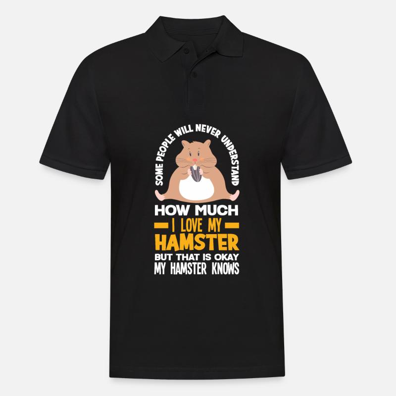 Lustiges Hamster Geschenk - Männer Poloshirt - Schwarz