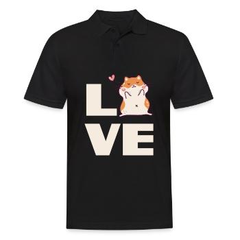 Drôle de cadeau de hamster - Polo Homme - noir - Devant - Kai (181cm)