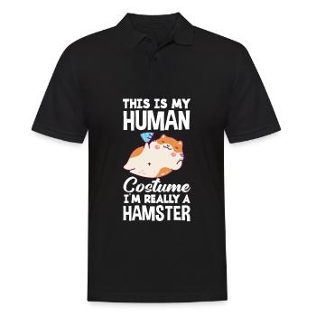 Drôle de cadeau de hamster - Polo Homme - noir - Devant - Kai (181cm)