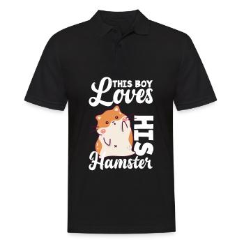 Ce garçon aime son hamster - Polo Homme - noir - Devant - Kai (181cm)