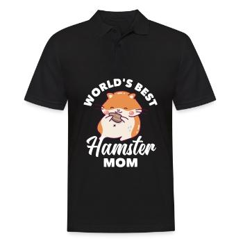 Drôle hamster cadeau hamster maman - Polo Homme - noir - Devant - Kai (181cm)