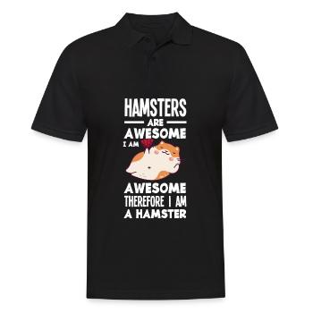 Drôle de cadeau de hamster - Polo Homme - noir - Devant - Kai (181cm)