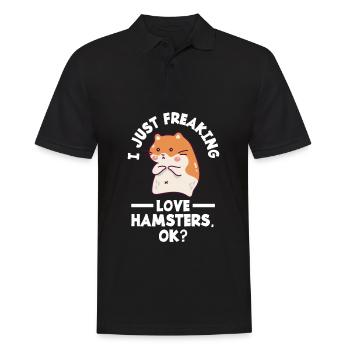 Drôle de cadeau de hamster - Polo Homme - noir - Devant - Kai (181cm)