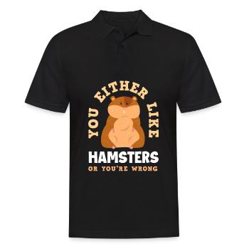 Drôle de cadeau de hamster - Polo Homme - noir - Devant - Kai (181cm)
