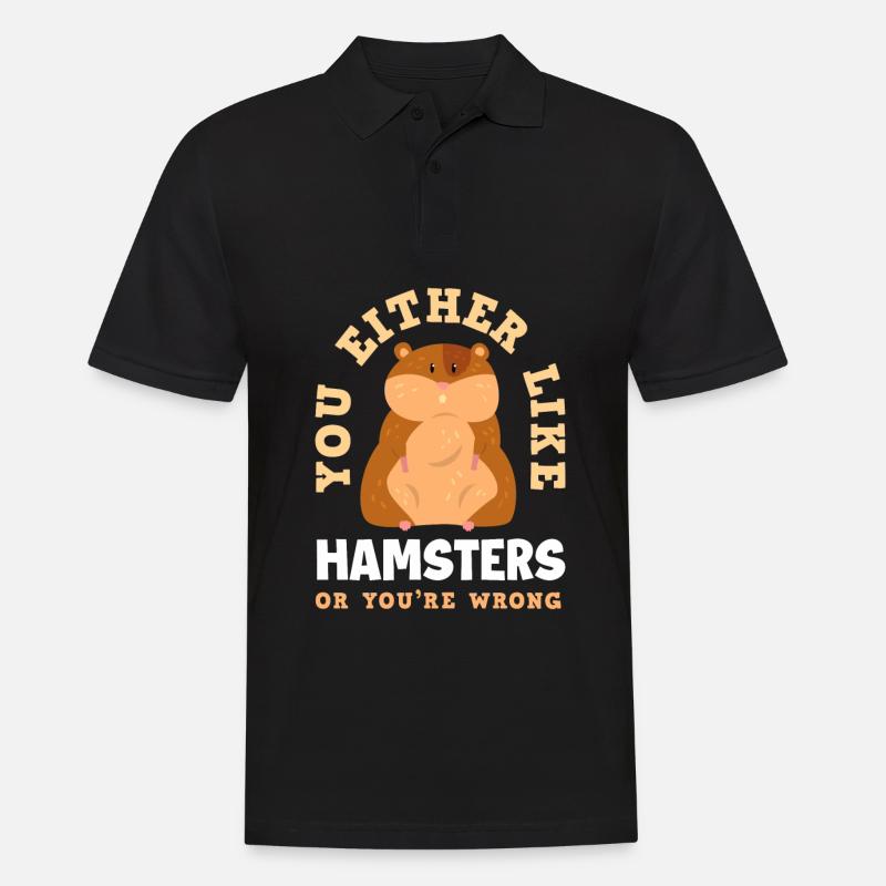 Lustiges Hamster Geschenk - Männer Poloshirt - Schwarz