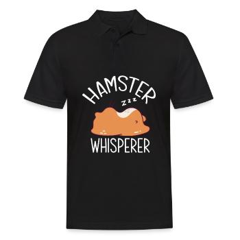 Funny Hamster Gift - Men's Polo Shirt - black - Front - Kai (181cm)