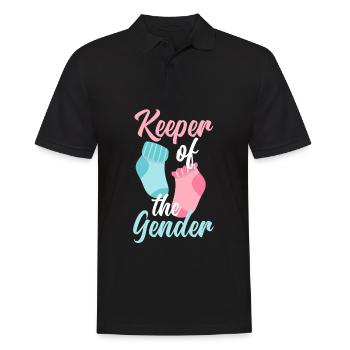 Keeper Of The Gender Gender Reveal Party - Men's Polo Shirt - black - Front - Kai (181cm)