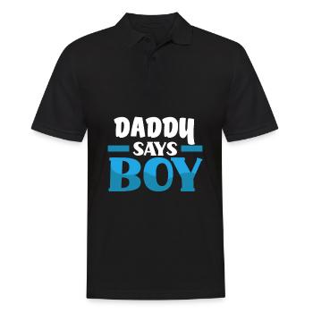 Team Boy Team Young Papa Gender Reveal Party - Polo Homme - noir - Devant - Kai (181cm)
