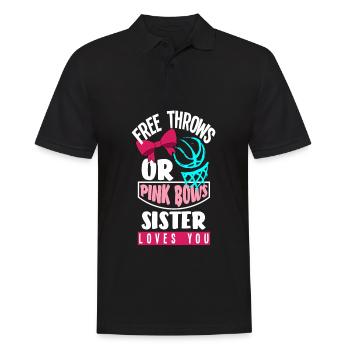 Le genre rose ou bleu révèle baby party sister - Polo Homme - noir - Devant - Kai (181cm)