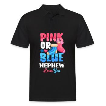 Le genre rose ou bleu révèle le neveu de Baby Party - Polo Homme - noir - Devant - Kai (181cm)