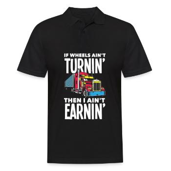 Truck Driver Trucker Truck Driver Driver - Men's Polo Shirt - black - Front - Kai (181cm)