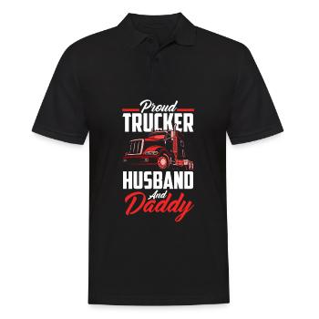 Truck Driver Trucker Truck Driver Driver - Men's Polo Shirt - black - Front - Kai (181cm)