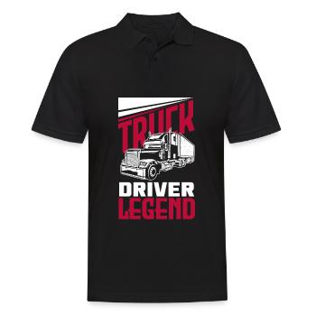 Truck Driver Trucker Truck Driver Driver - Men's Polo Shirt - black - Front - Kai (181cm)
