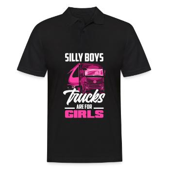 Truck Driver Trucker Truck Driver Driver - Men's Polo Shirt - black - Front - Kai (181cm)