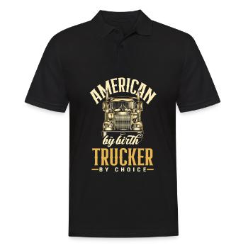 Chauffeur de camion Camionneur Chauffeur de camion Chauffeur - Polo Homme - noir - Devant - Kai (181cm)