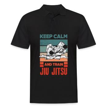 Jiu Jitsu Jiu Jitsu Jiu Jitsu - Männer Poloshirt - Schwarz - Vorne - Kai (181cm)