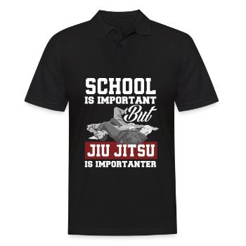 Jiu Jitsu Jiu Jitsu Jiu Jitsu - Männer Poloshirt - Schwarz - Vorne - Kai (181cm)