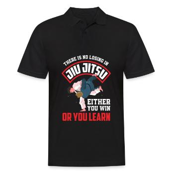 Jiu Jitsu Jiu Jitsu Jiu Jitsu - Männer Poloshirt - Schwarz - Vorne - Kai (181cm)