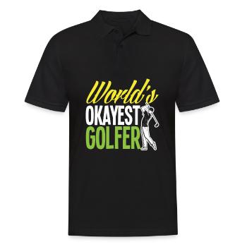 Lustiges Golfen Golf Golfer Geschenk - Männer Poloshirt - Schwarz - Vorne - Kai (181cm)