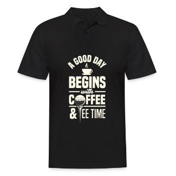 Lustiges Golfen Golf Golfer Geschenk - Männer Poloshirt - Schwarz - Vorne - Kai (181cm)