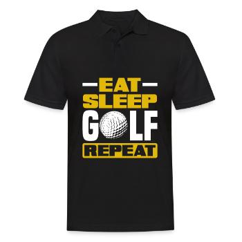 Lustiges Golfen Golf Golfer Geschenk - Männer Poloshirt - Schwarz - Vorne - Kai (181cm)