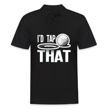 Lustiges Golfen Golf Golfer Geschenk - Männer Poloshirt - Schwarz - Vorne - Kai (181cm)