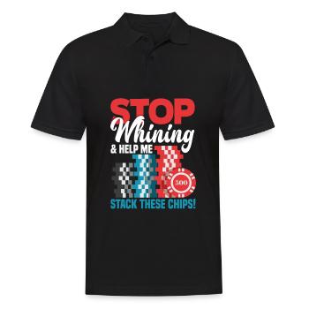 Joueur de poker Joueur de poker Cadeau de poker - Polo Homme - noir - Devant - Kai (181cm)