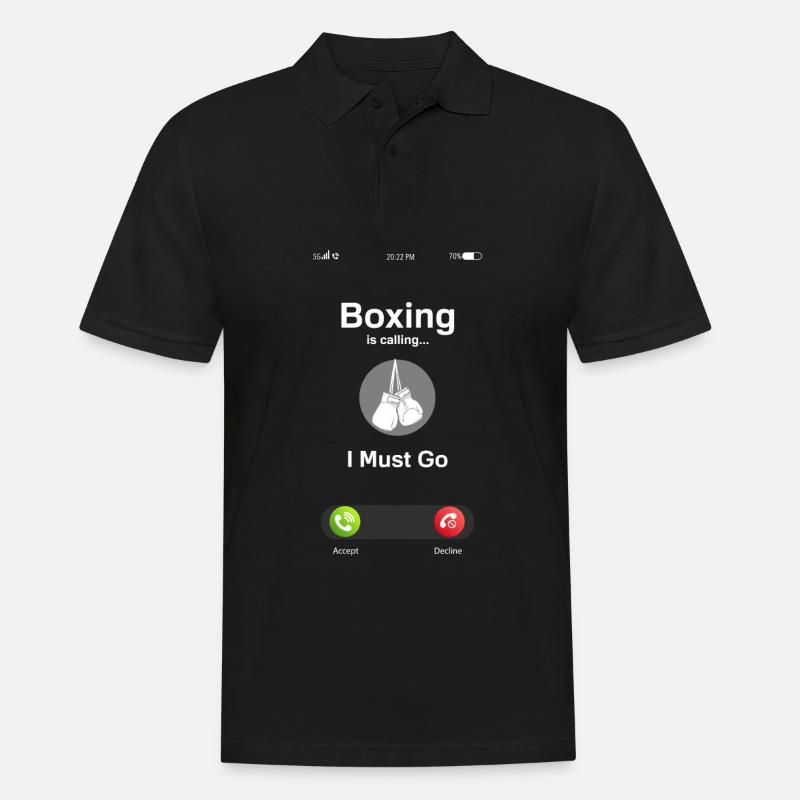 Funny Boxing Boxer Gift - Men's Polo Shirt - black