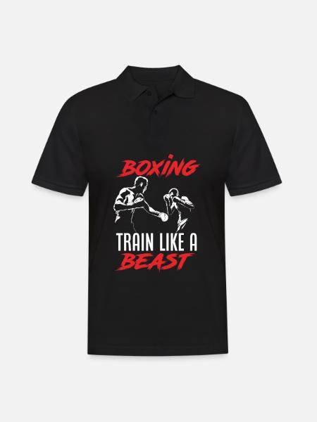 Funny Boxing Boxer Gift - Men's Polo Shirt - black