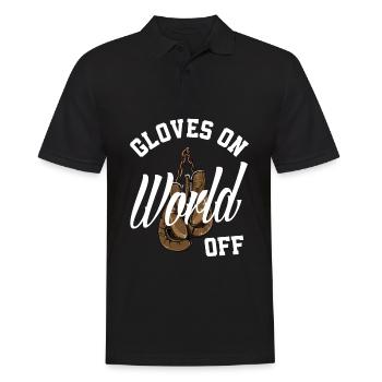 Lustiges Boxen Boxer Geschenk - Männer Poloshirt - Schwarz - Vorne - Kai (181cm)