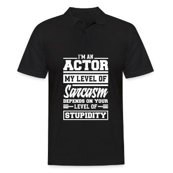 Drôle d’acteur Actrice Cadeau - Polo Homme - noir - Devant - Kai (181cm)