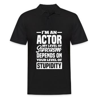 Drôle d’acteur Actrice Cadeau - Polo Homme - noir - Devant - Kai (181cm)
